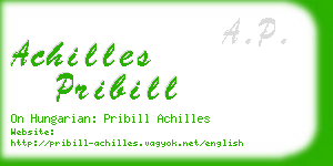 achilles pribill business card